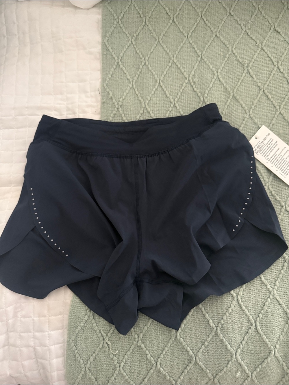 lululemon athletica Navy Fast and Free Split Short 3” NWT
